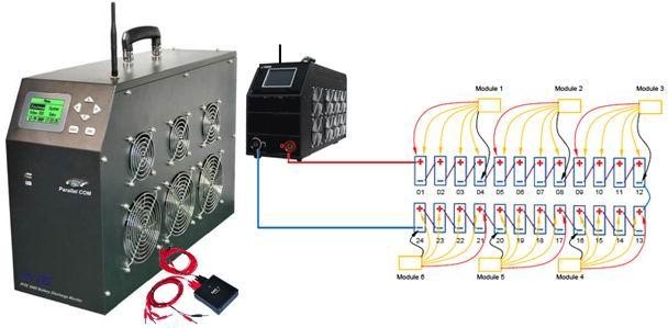 Блок нагрузки PITE 3980 и беспроводной модуль для измерения напряжения ячеек